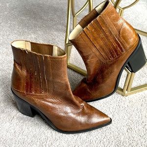 6.5 (37) Zara Basic Collection Brown cowboy booties